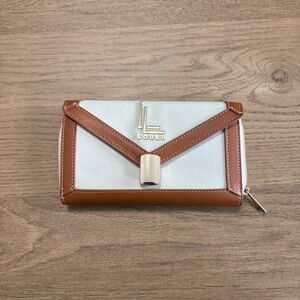 Loulu beige/tan handbag purse brand new Long Wallet New Without Tags! NWOT